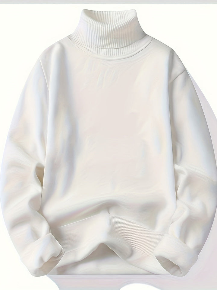 Bertwin | Herren Rollkragenpullover Warm Gefüttert - Black - Image 9