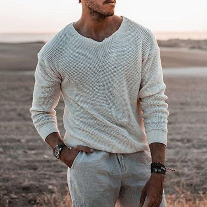 Bertwin | Herren V-Ausschnitt Strickpullover Relaxed Fit - Image 2