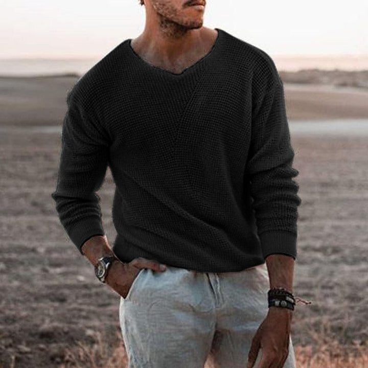 Bertwin | Herren V-Ausschnitt Strickpullover Relaxed Fit - Image 3