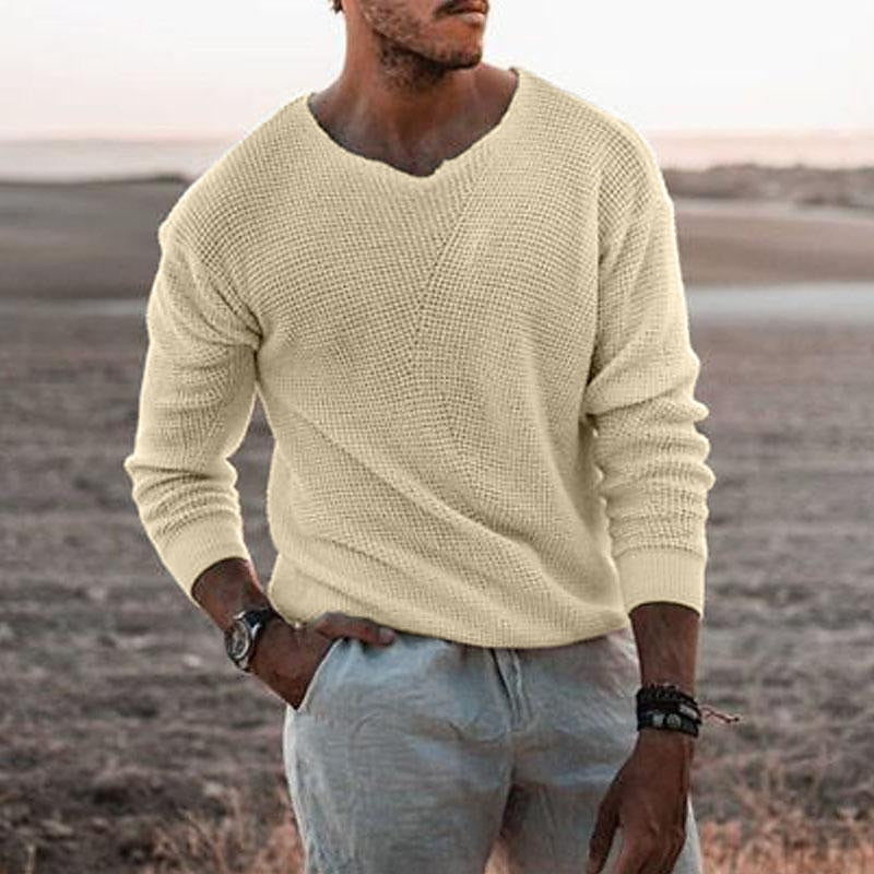 Bertwin | Herren V-Ausschnitt Strickpullover Relaxed Fit - Image 4