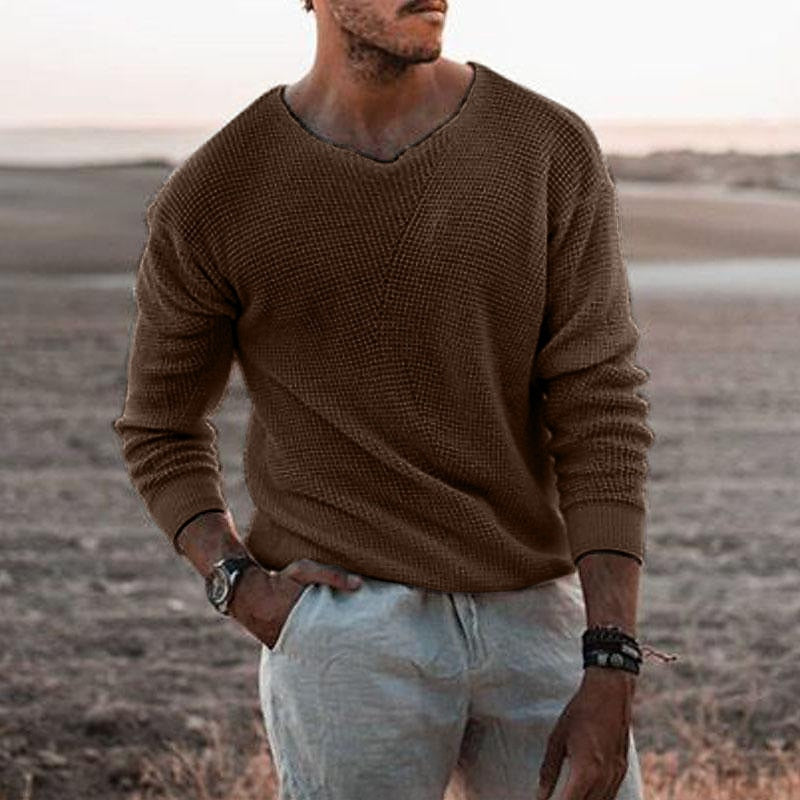 Bertwin | Herren V-Ausschnitt Strickpullover Relaxed Fit - Image 5