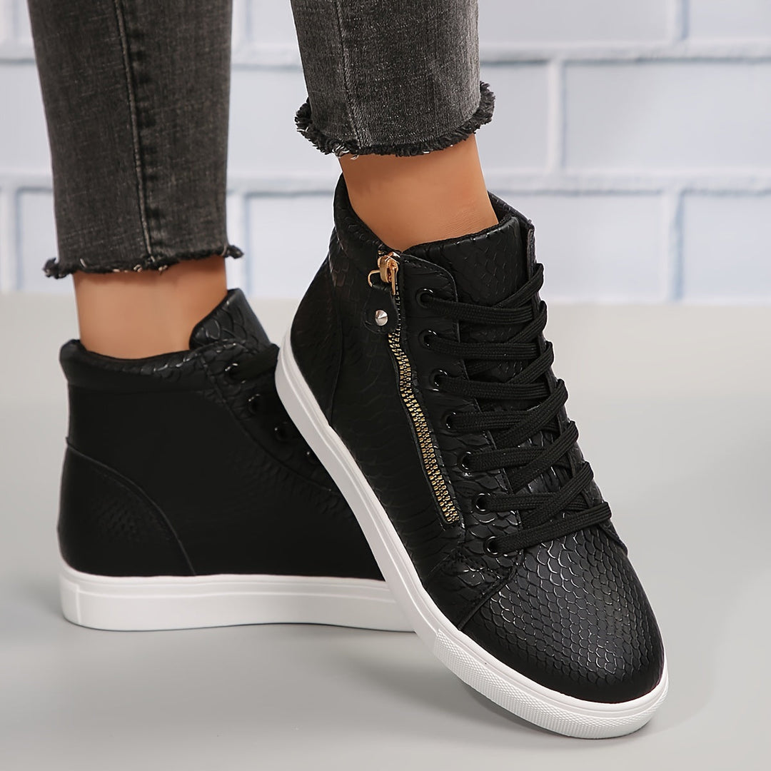 Birte | Damen High-Top Sneaker Schwarz - Black - Image 1