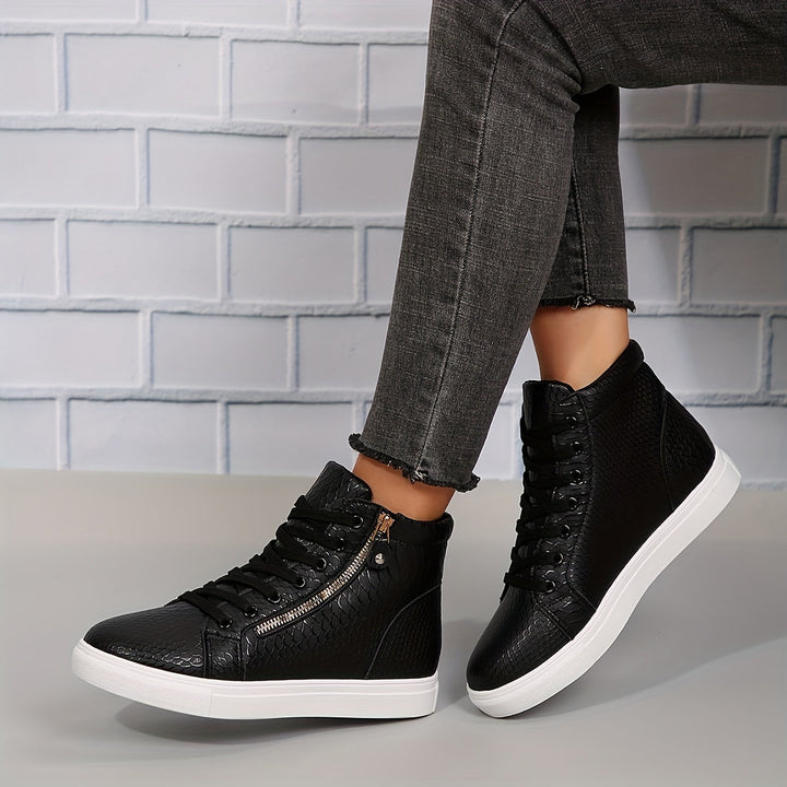 Birte | Damen High-Top Sneaker Schwarz - Black - Image 4