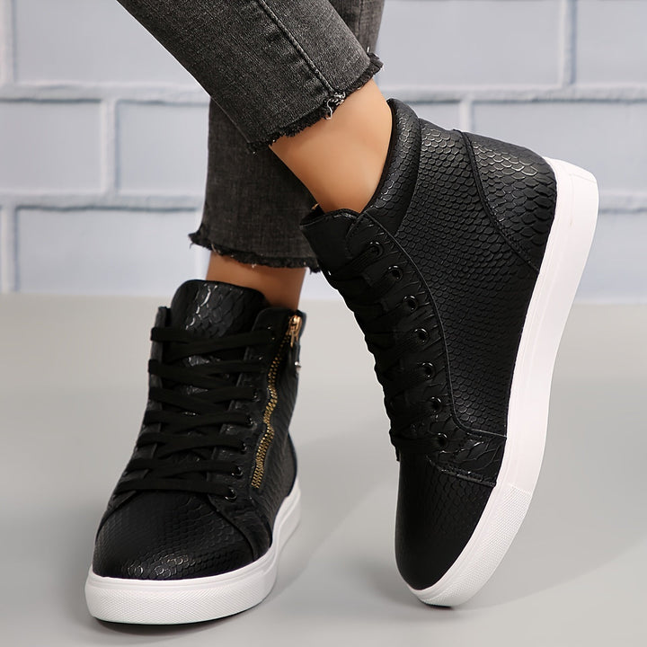 Birte | Damen High-Top Sneaker Schwarz - Black - Image 8