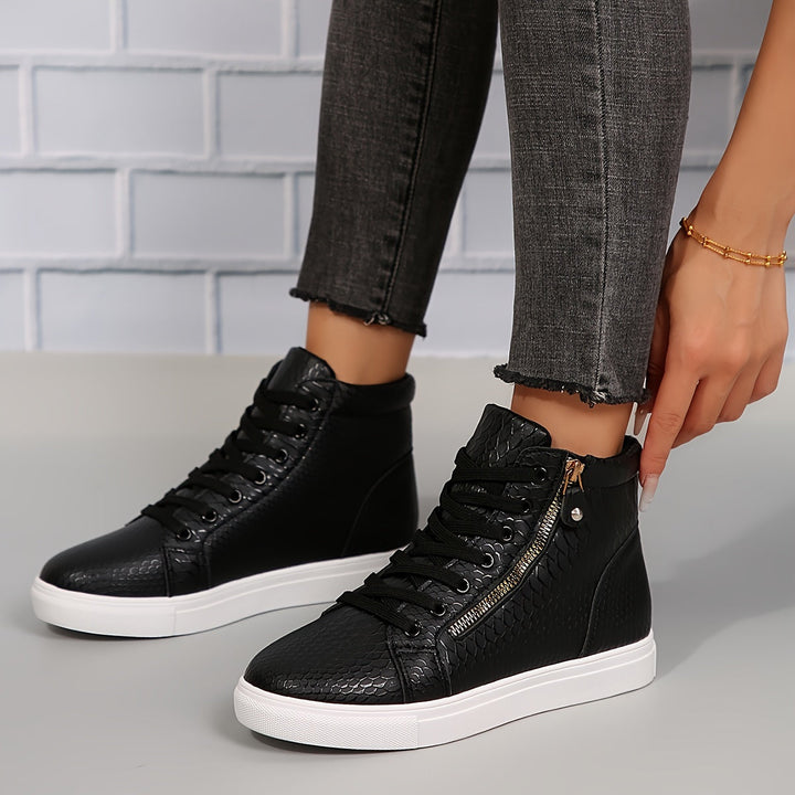 Birte | Damen High-Top Sneaker Schwarz - Black - Image 9