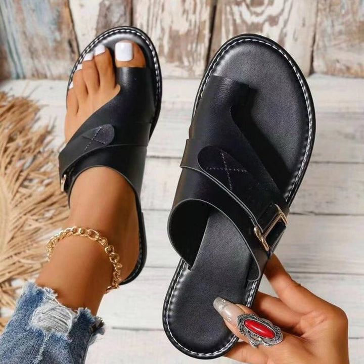 Avai | Damen Flache Sandalen mit Schnalle Sommerschuhe