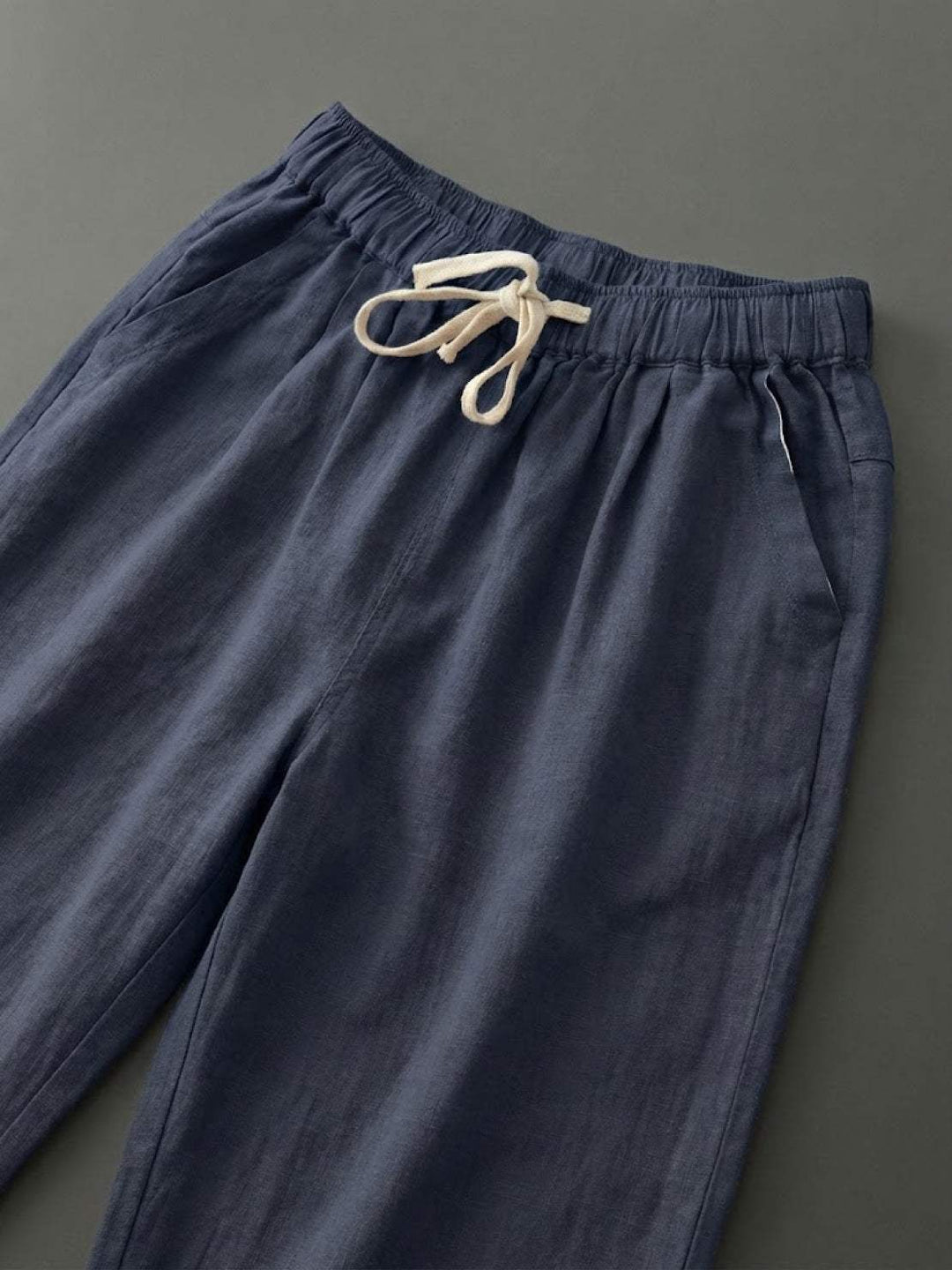 Nava | Damen hose Straight Leg Kordelzug Knöchellang