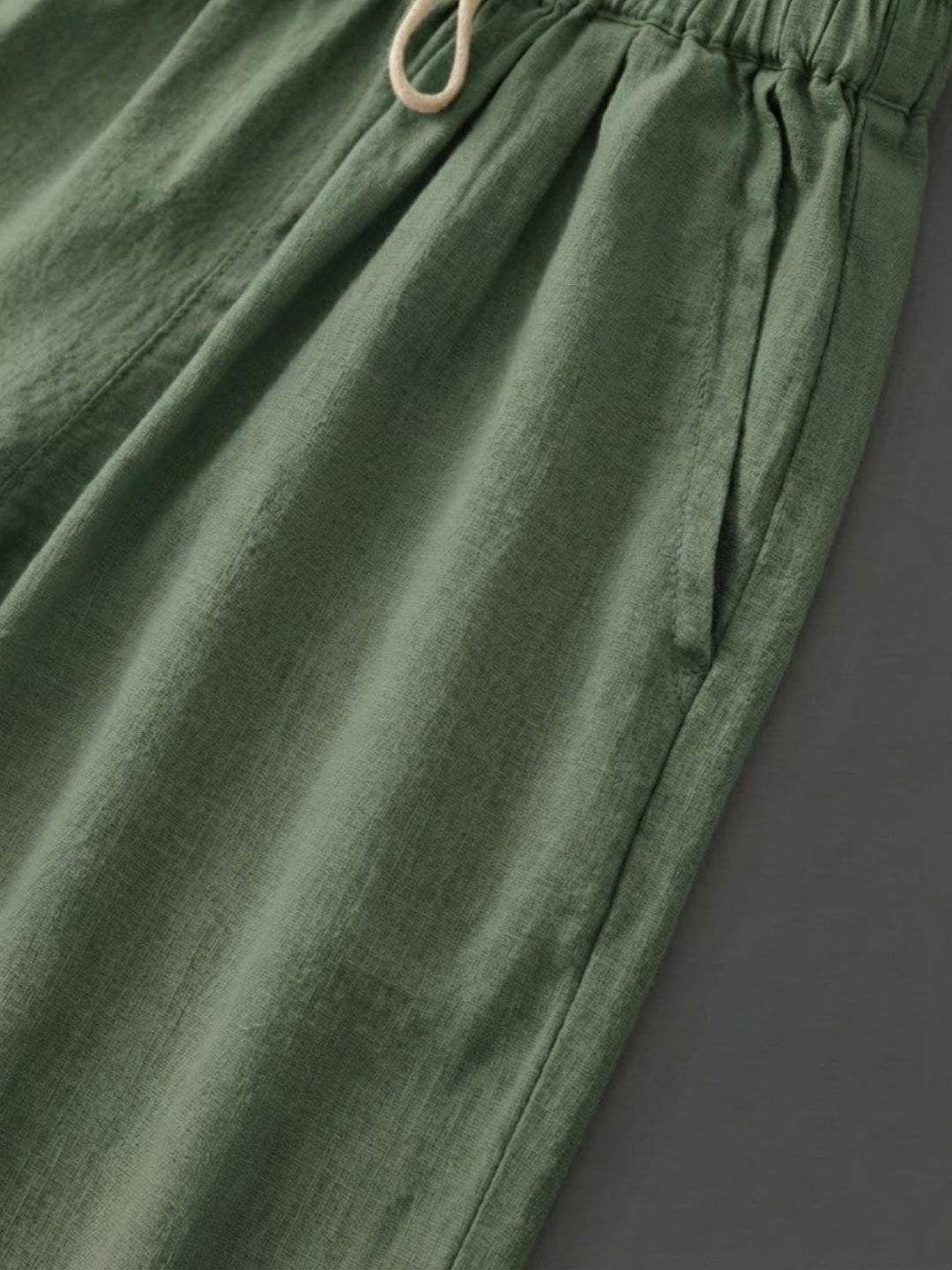 Nava | Damen hose Straight Leg Kordelzug Knöchellang