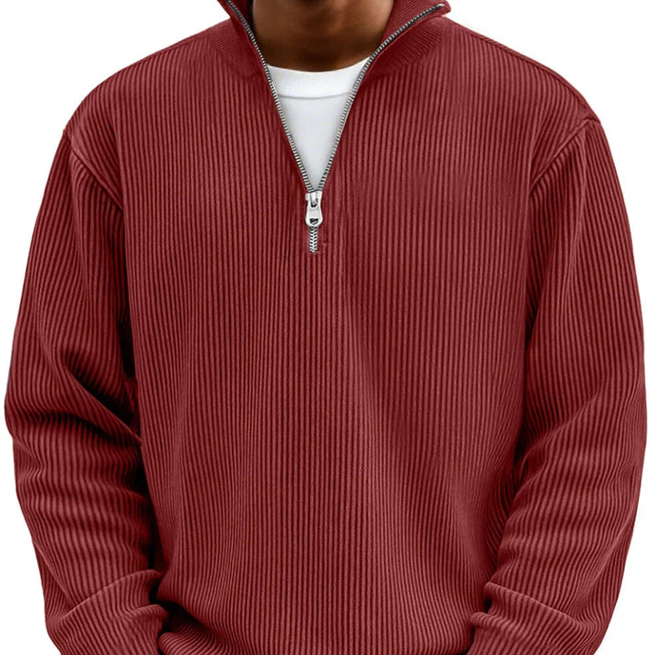 Brenvik | Herren Strickpullover mit Reißverschluss - Light Blue - Image 10