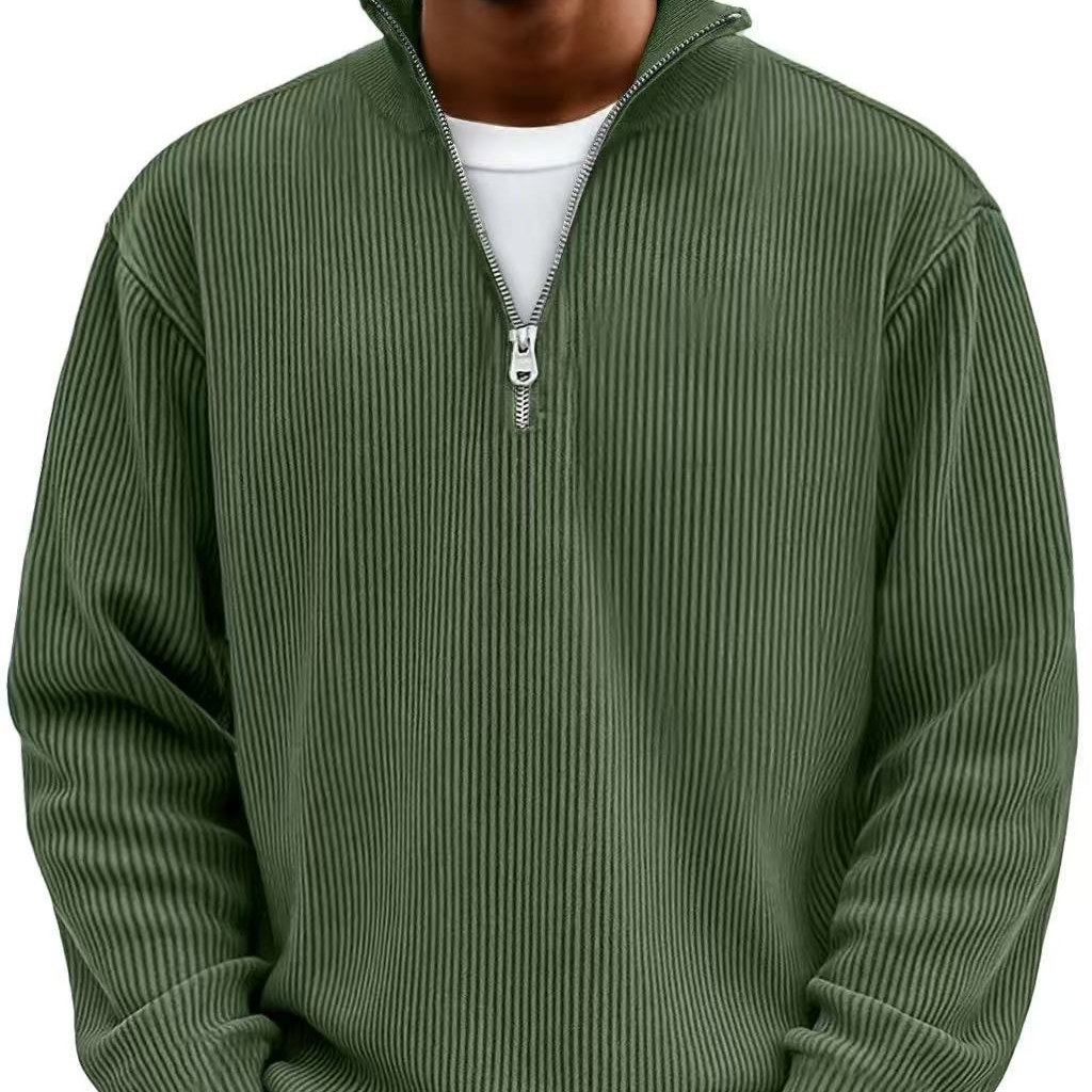 Brenvik | Herren Strickpullover mit Reißverschluss - Light Blue - Image 8
