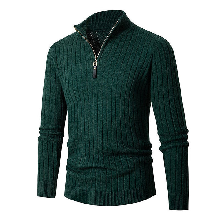 Brenwald | Herren Strickpullover mit Reißverschluss - Cream - Image 3