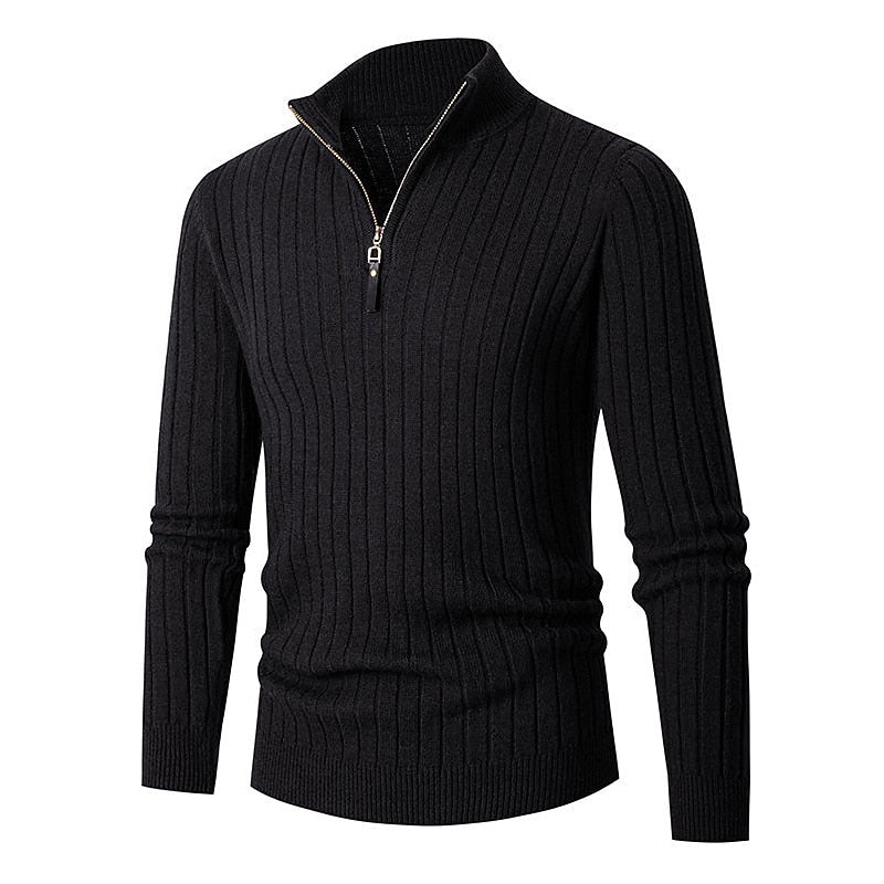 Brenwald | Herren Strickpullover mit Reißverschluss - Cream - Image 4
