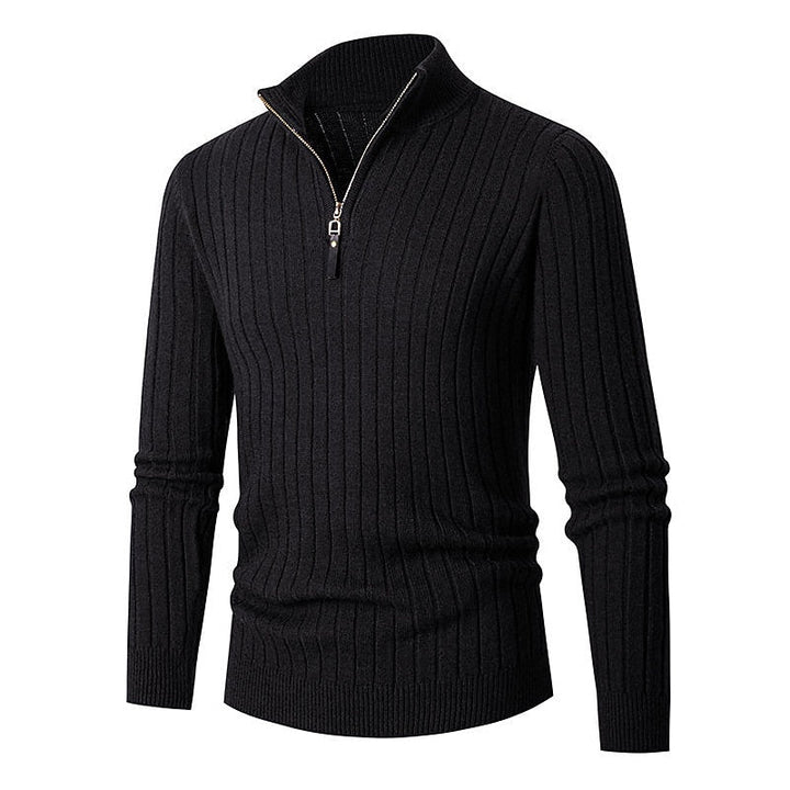 Brenwald | Herren Strickpullover mit Reißverschluss - Cream - Image 4