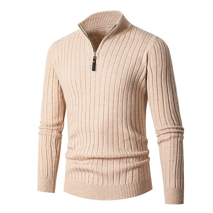 Brenwald | Herren Strickpullover mit Reißverschluss - Cream - Image 6