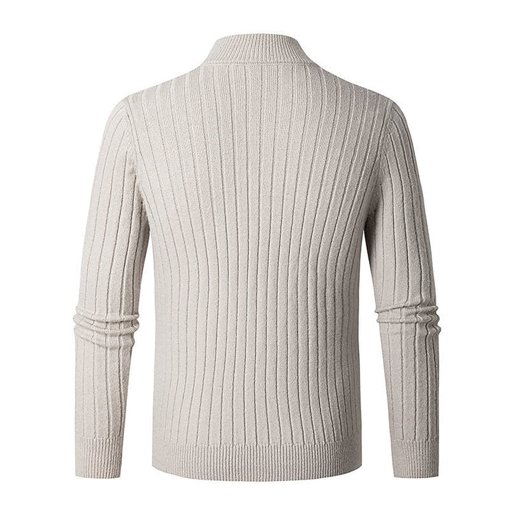 Brenwald | Herren Strickpullover mit Reißverschluss - Cream - Image 8