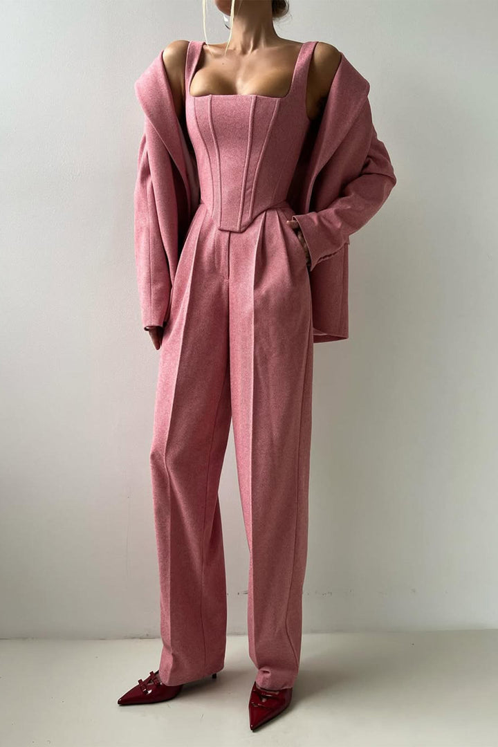 Brianna | Damen Dreiteiler Hosenanzug Set - Grey - Image 13