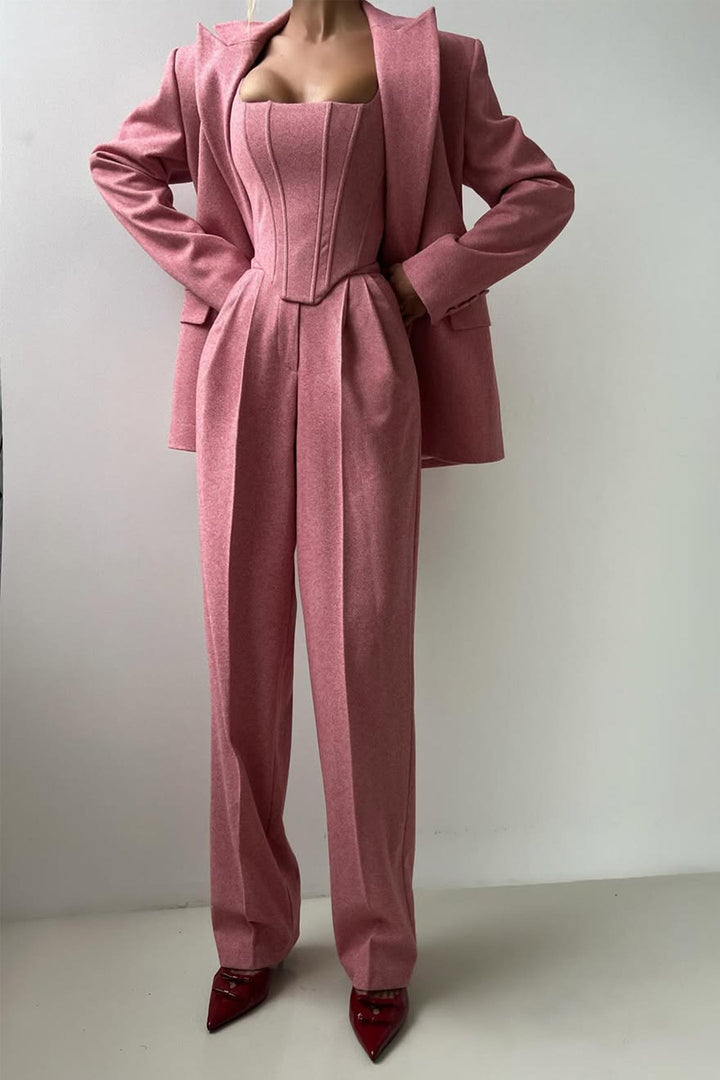 Brianna | Damen Dreiteiler Hosenanzug Set - Grey - Image 8