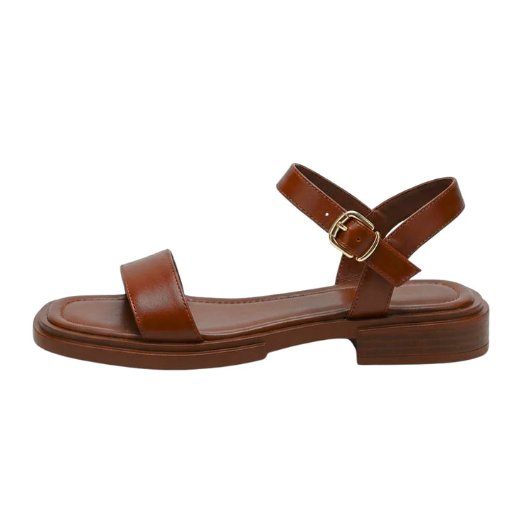Brianna | Damen Verstellbare Riemchensandalen Flach - Black - Image 6