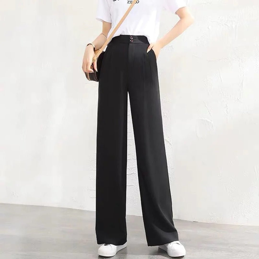Brigid | Damen Weite Hose Hohe Taille - White - Image 2