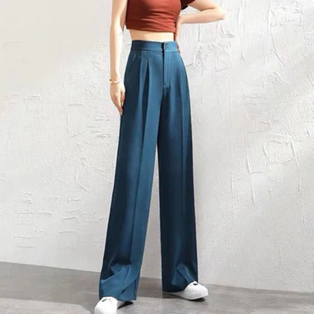 Brigid | Damen Weite Hose Hohe Taille - White - Image 3