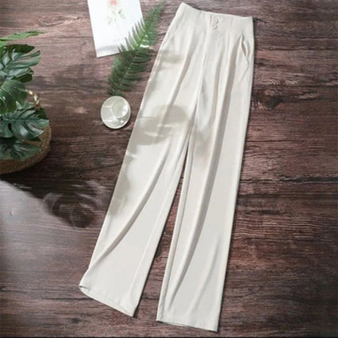 Brigid | Damen Weite Hose Hohe Taille - White - Image 5