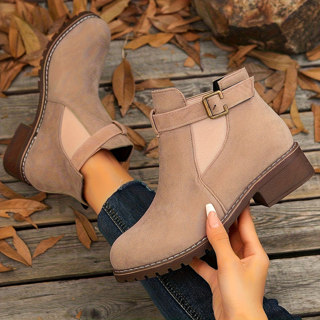 Brigitte | Damen Ankle Boot Stiefelette mit Blockabsatz - Brown - Image 10