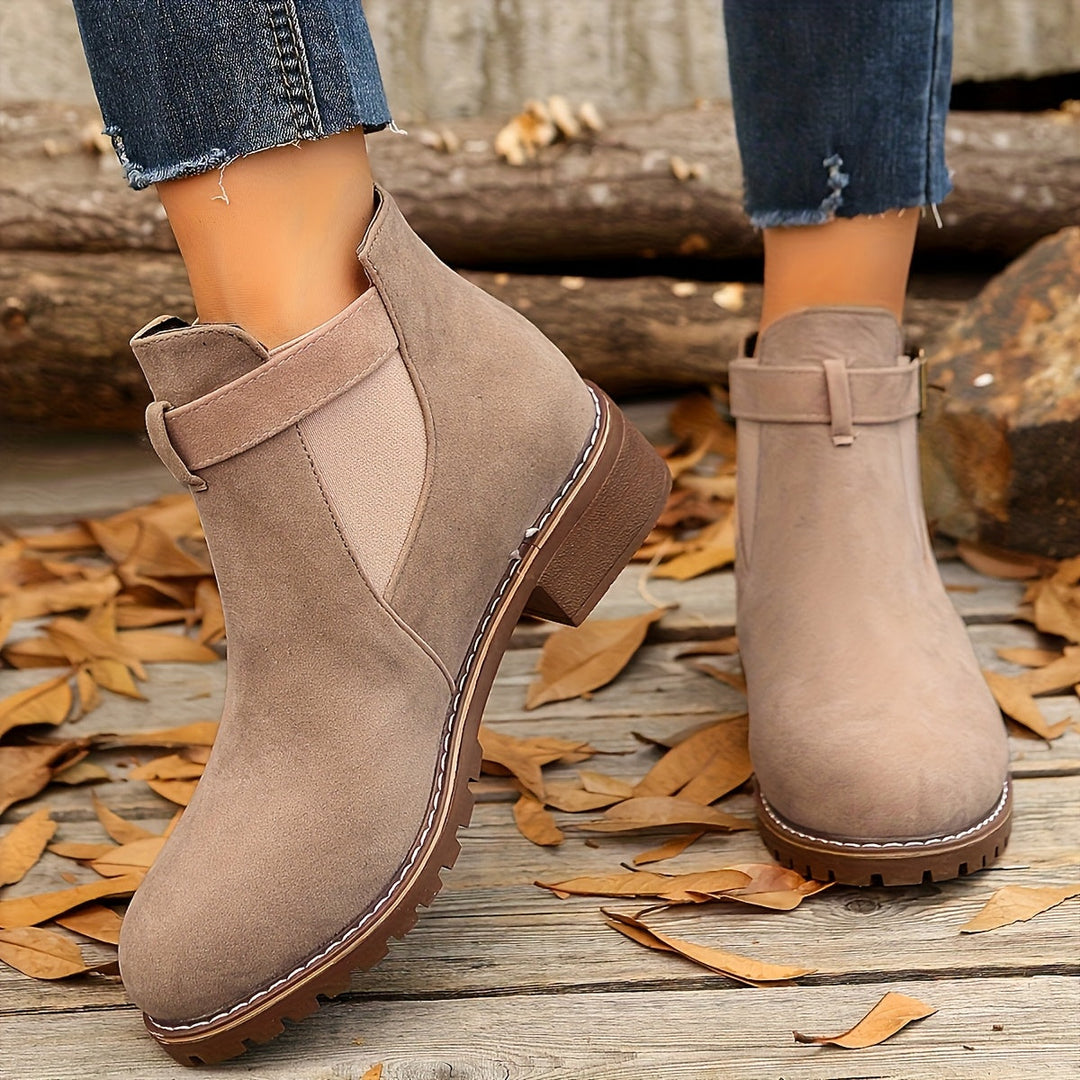 Brigitte | Damen Ankle Boot Stiefelette mit Blockabsatz - Brown - Image 12
