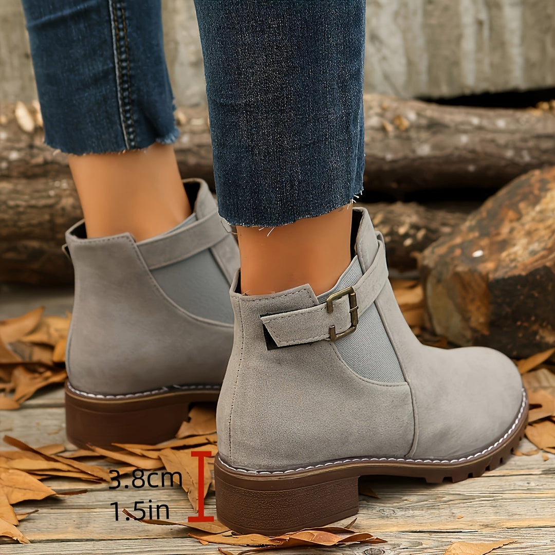 Brigitte | Damen Ankle Boot Stiefelette mit Blockabsatz - Brown - Image 14