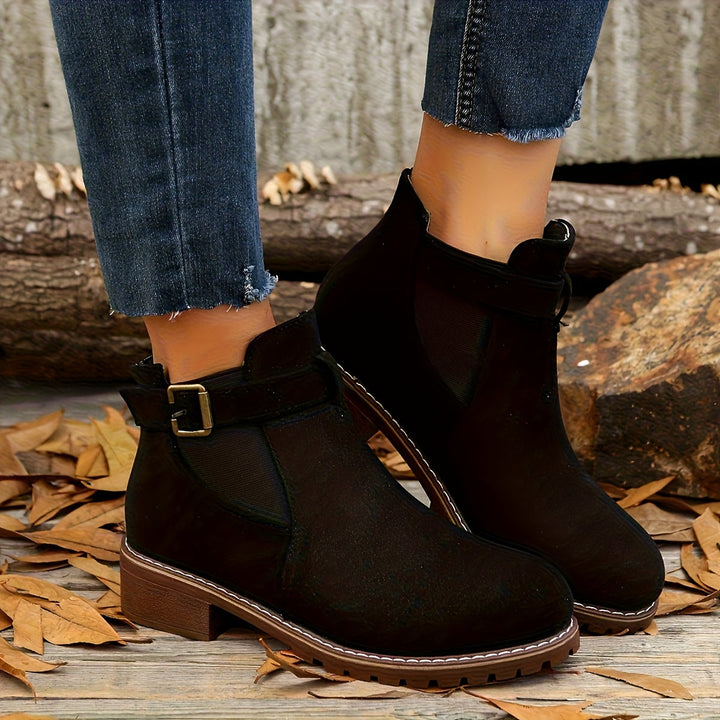 Brigitte | Damen Ankle Boot Stiefelette mit Blockabsatz - Brown - Image 18