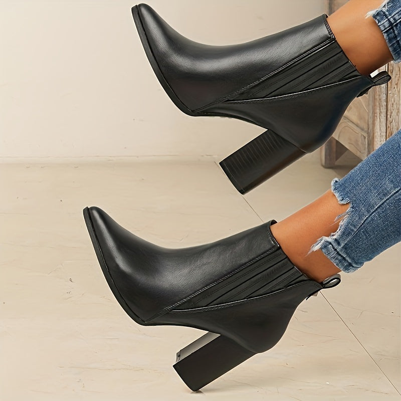 Brigitte | Damen Ankle Boots mit Blockabsatz, Schwarz - Black - Image 1