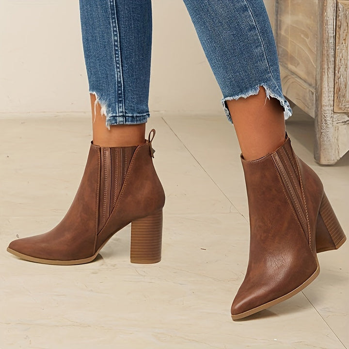 Brigitte | Damen Ankle Boots mit Blockabsatz, Schwarz - Black - Image 3