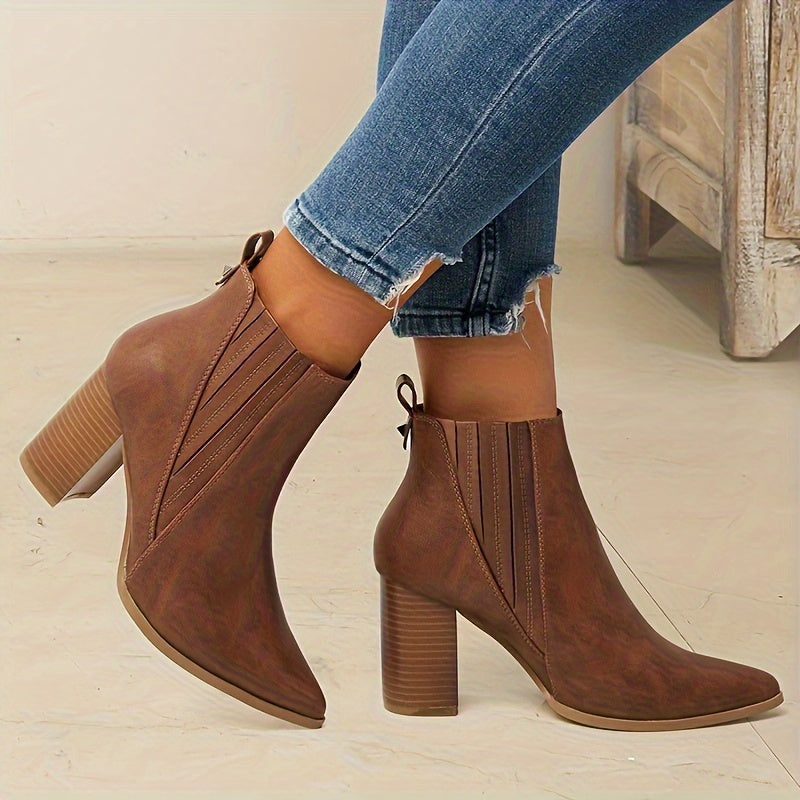 Brigitte | Damen Ankle Boots mit Blockabsatz, Schwarz - Black - Image 4