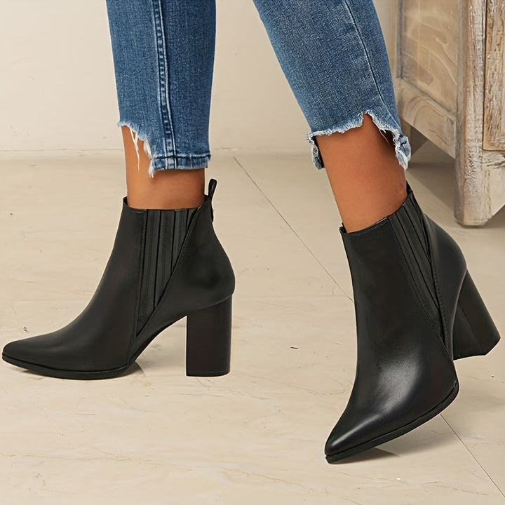 Brigitte | Damen Ankle Boots mit Blockabsatz, Schwarz - Black - Image 6