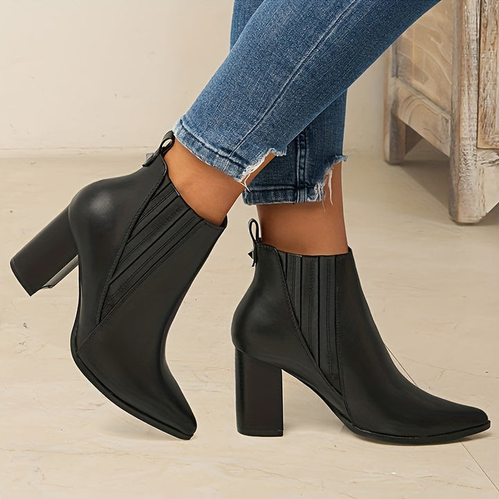 Brigitte | Damen Ankle Boots mit Blockabsatz, Schwarz - Black - Image 7