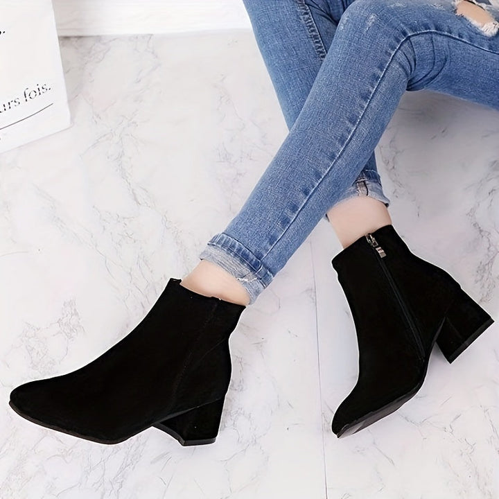 Brigitte | Damen Chelsea Ankle Boot mit Blockabsatz - Black - Image 5