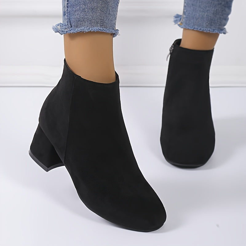 Brigitte | Damen Chelsea Ankle Boot mit Blockabsatz - Black - Image 8