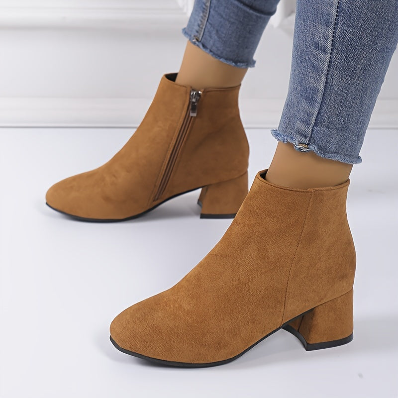 Brigitte | Damen Chelsea Ankle Boot mit Blockabsatz - Black - Image 9