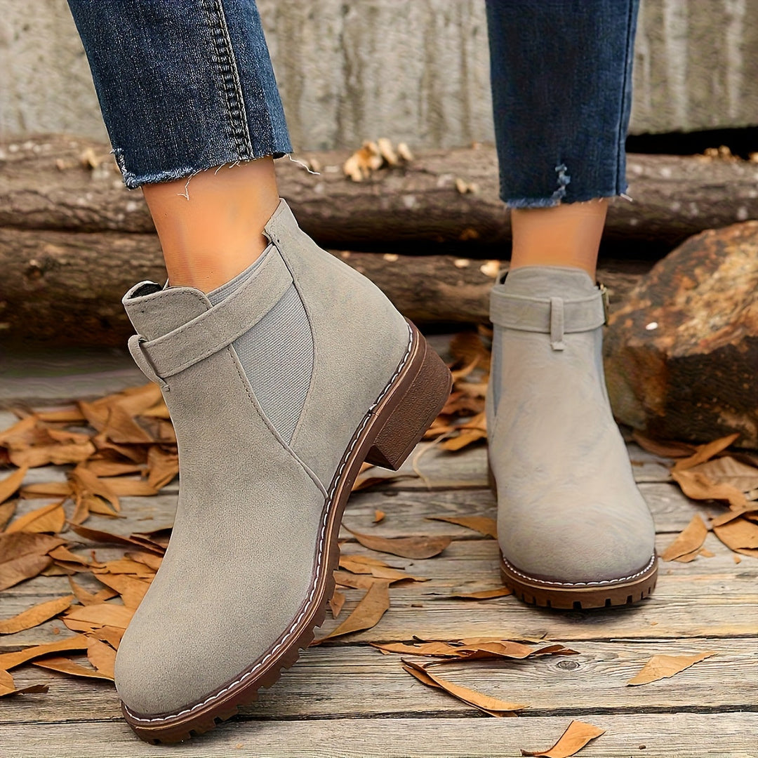 Brigitte | Damen Chelsea Ankle Boot mit Schnalle - Brown - Image 5