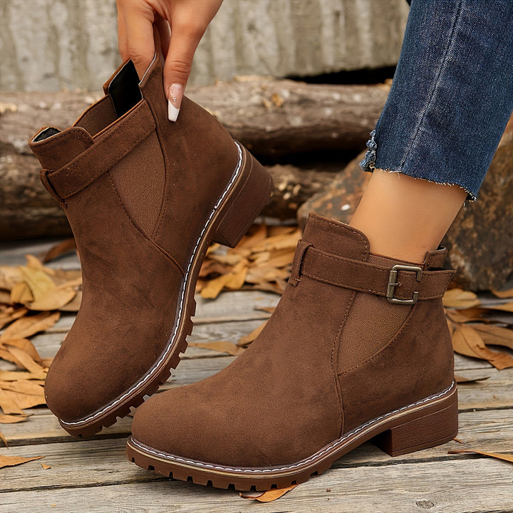 Brigitte | Damen Chelsea Ankle Boots mit Blockabsatz - Image 3