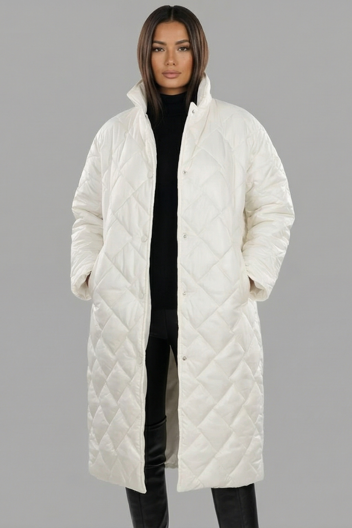 Brimdal | Damen Langer Steppmantel Wendejacke - Dark Brown - Image 4
