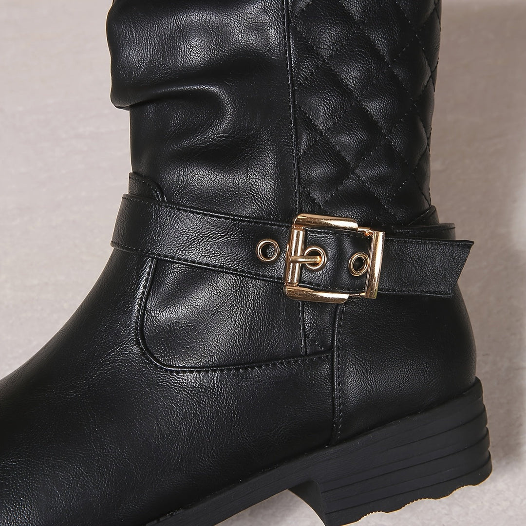 Brita | Damen Chelsea Ankle Boot Flacher Absatz Schwarz - Black - Image 10