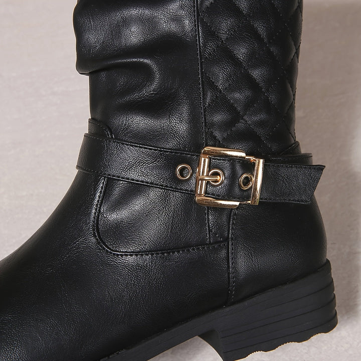 Brita | Damen Chelsea Ankle Boot Flacher Absatz Schwarz - Black - Image 10