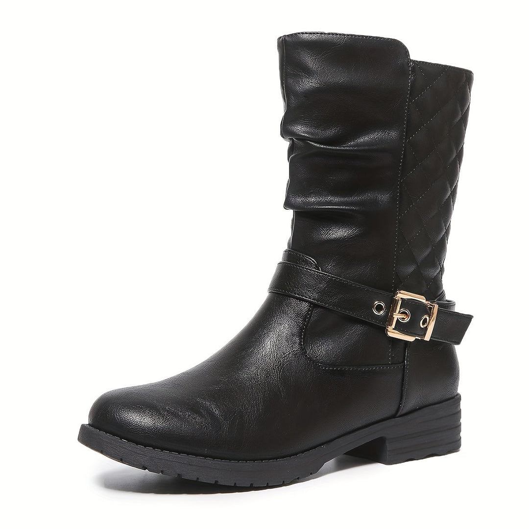 Brita | Damen Chelsea Ankle Boot Flacher Absatz Schwarz - Black - Image 9