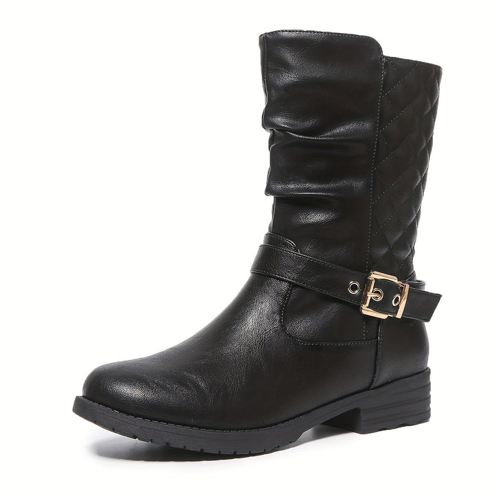 Brita | Damen Chelsea Ankle Boot Flacher Absatz Schwarz - Black - Image 9