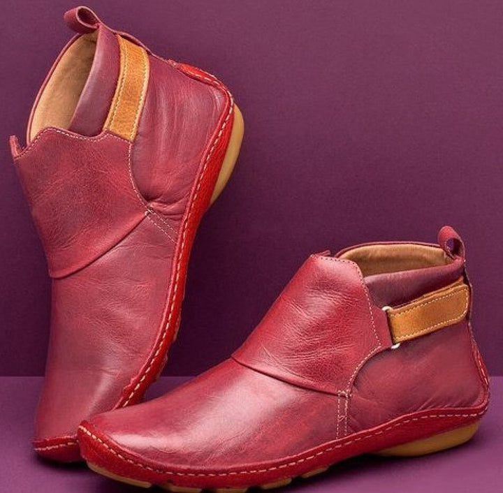 Britta | Damen Ankle Boot mit Riemenverschluss, 68 - Red - Image 1
