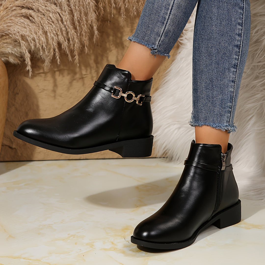 Britta | Damen Ankle Boot Stiefelette Schwarz - Black - Image 2