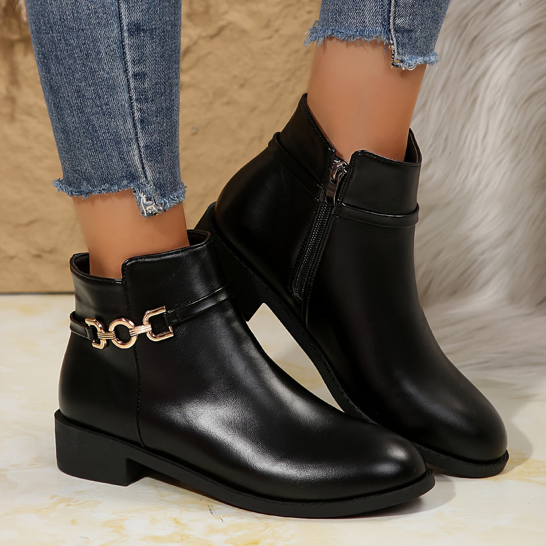 Britta | Damen Ankle Boot Stiefelette Schwarz - Black - Image 4