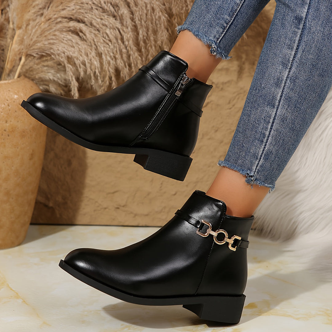Britta | Damen Ankle Boot Stiefelette Schwarz - Black - Image 5