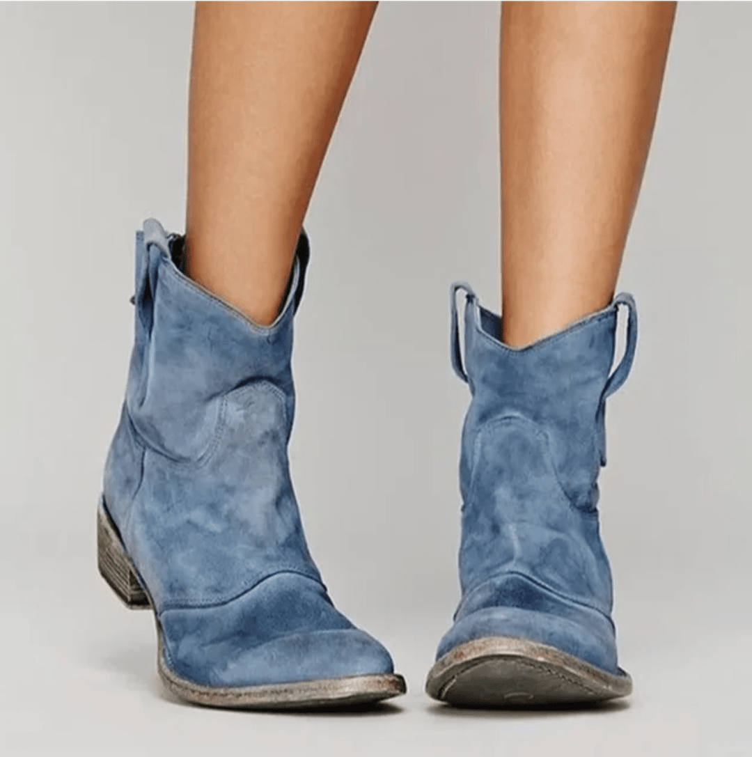 Britta | Damen Ankle Boots im Westernstil, Blau - Blue - Image 1