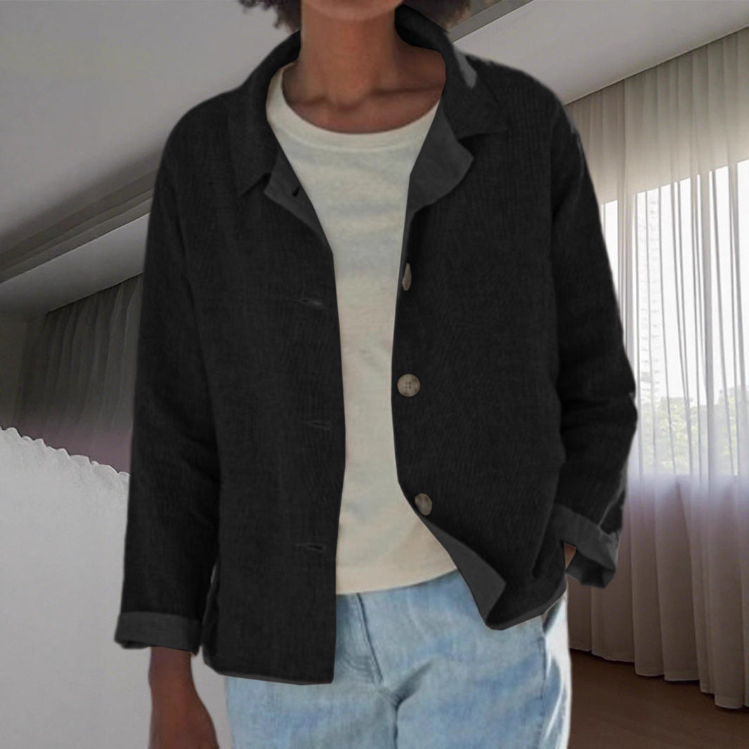 Britta | Damen Übergangsjacke mit Kragen Knopfleiste - Image 2